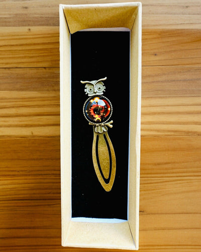 Semn de carte „Bufniță cu constelații” - 12 variante la alegere, personalizare cu gravură