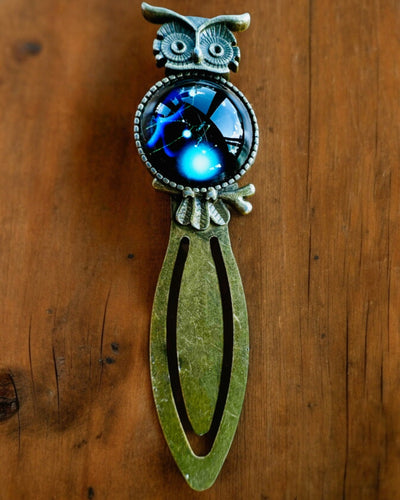 Semn de carte „Bufniță cu constelații” - 12 variante la alegere, personalizare cu gravură