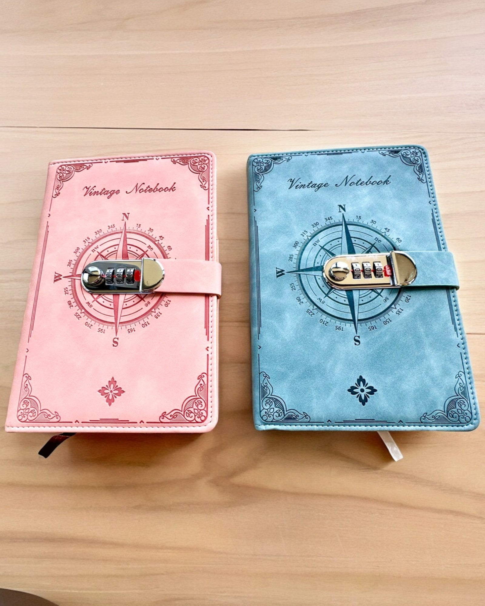 Notatnik Secret A5 Vintage cu blocare prin cod - Alege-ți Stilul, personalizare cu gravură pentru cadou