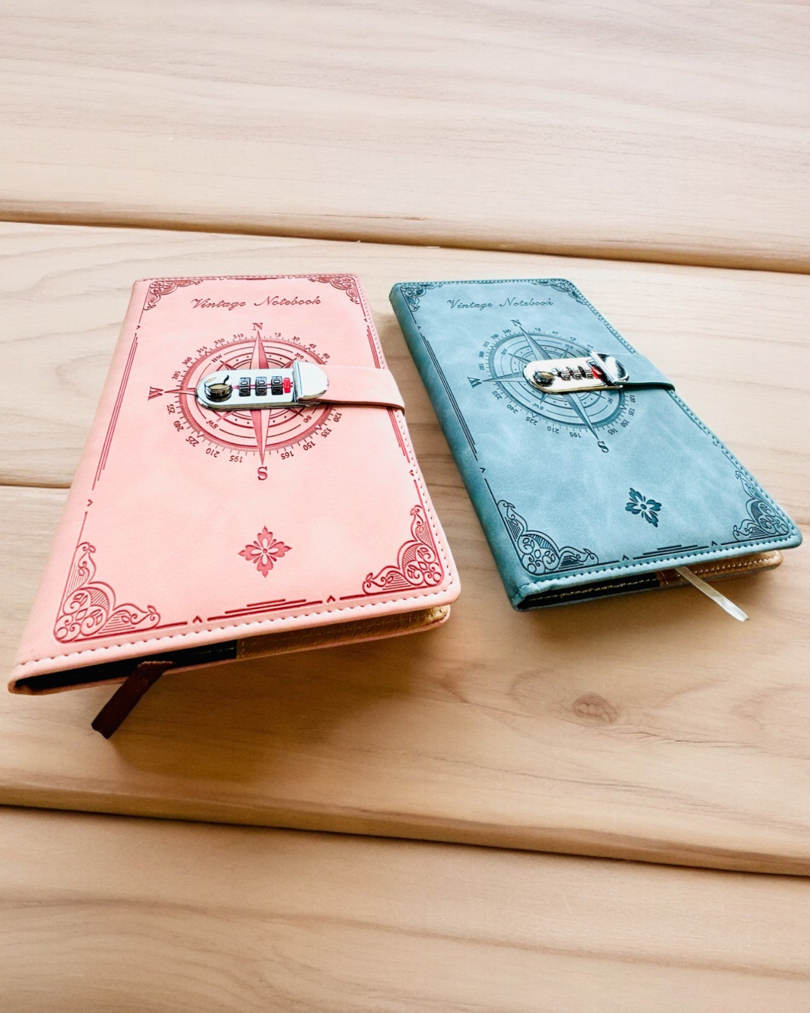 Notatnik Secret A5 Vintage cu blocare prin cod - Alege-ți Stilul, personalizare cu gravură pentru cadou