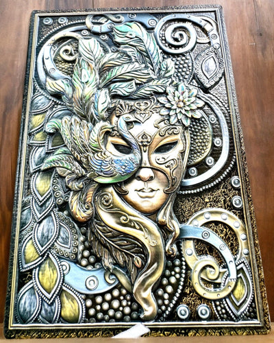 Notes artistic, notatnik maskarada - A5, personalizare cu gravură pentru cadou