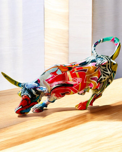 Sculptură Decorativă Taur "BullArt" – Artă Unică cu Opțiune de Gravare - 4 variante de culoare, pentru cadou personalizat