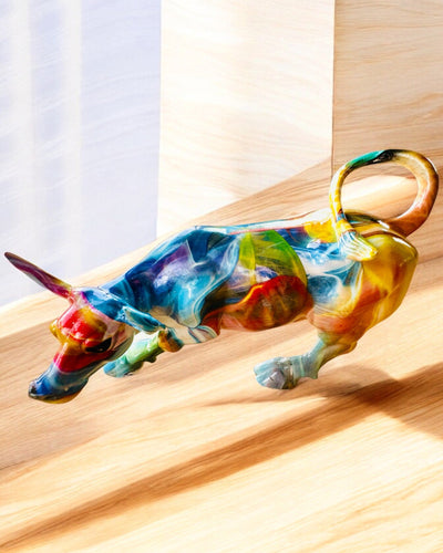 Sculptură Decorativă Taur "BullArt" – Artă Unică cu Opțiune de Gravare - 4 variante de culoare, pentru cadou personalizat