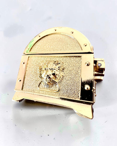 Cufăr de comori metalic retro cu gravură - Casetă argintie 7x5x5 cm