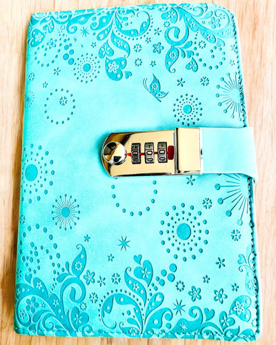 Notițele Exclusive, piele PU, A5 cu Lacăt cu Cod - "Secret Journal", personalizare cu gravură