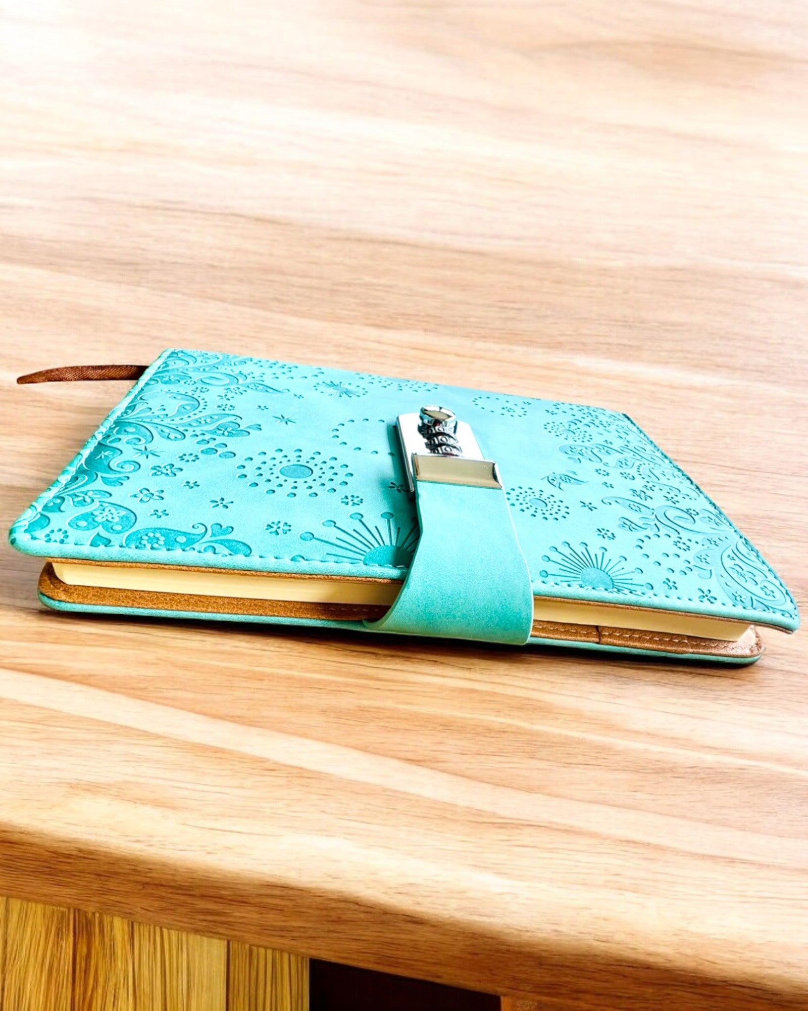 Notițele Exclusive, piele PU, A5 cu Lacăt cu Cod - "Secret Journal", personalizare cu gravură