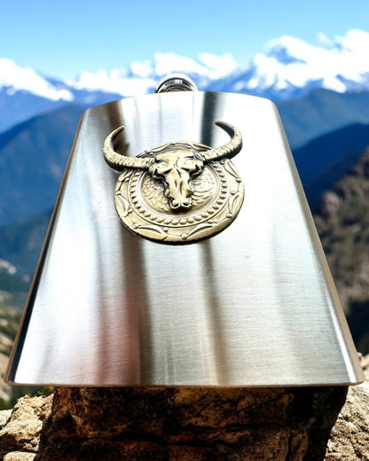 Bizon Flask – Sticlă de buzunar elegantă cu motiv de bizon - posibilitate de personalizare cu gravură pentru cadou