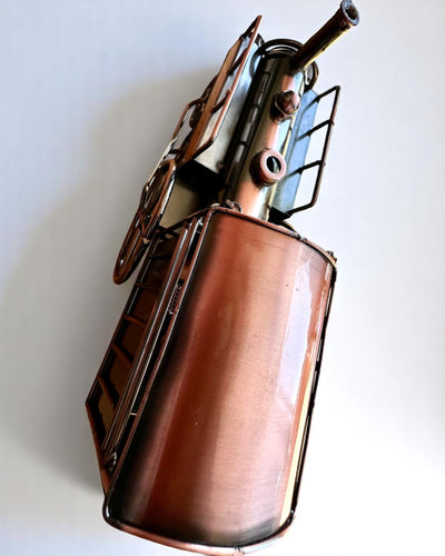 Locomotivă din fier „Retro Express” – decorațiune, model, realizată manual cu posibilitatea de gravare pentru cadou