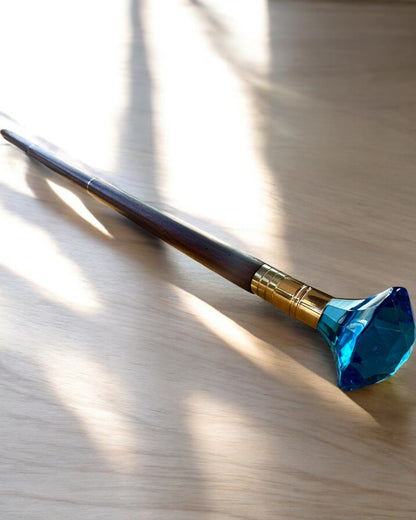 Baston de plimbare „Diamant în bronz” - Lemn lucrat manual, posibilitate de gravare