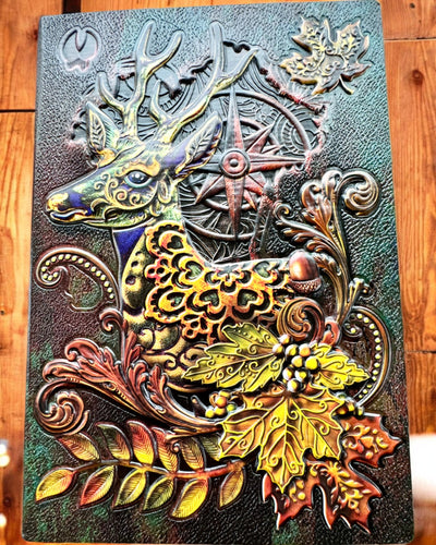 Jurnal Cerbul Pădurii cu Motiv de Cerb, A5 – personalizare cu gravură pentru cadou