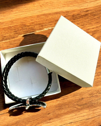 Bransoletka Męska „SkyRider” – Skórzany Styl z Charakterem - możliwość personalizacji grawerem