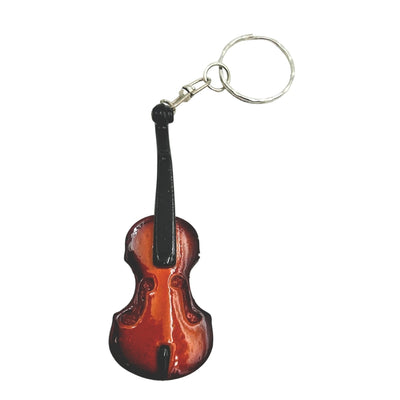 Breloc pentru chei vioară ECK-0887 din mahon, cu posibilitate de personalizare prin gravură