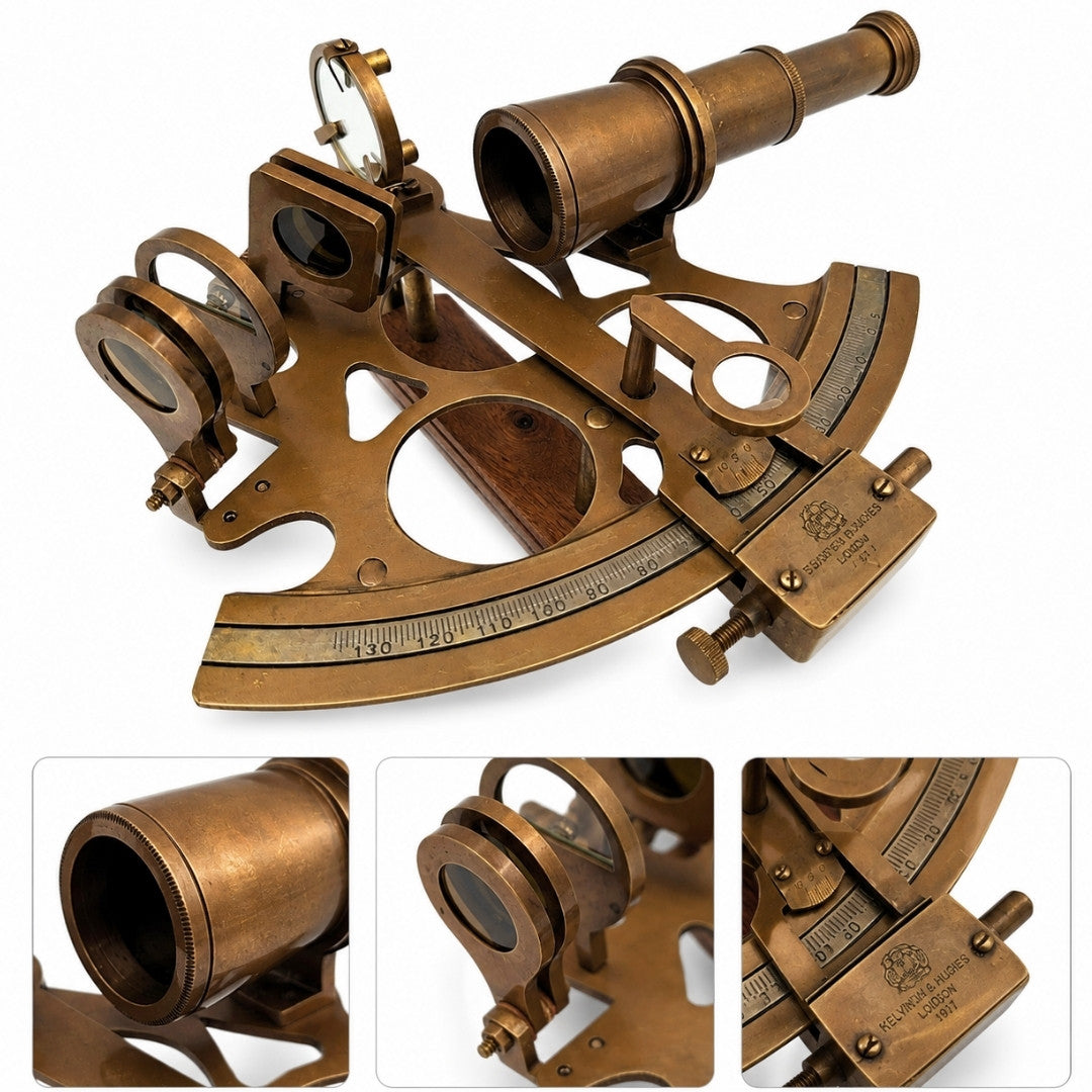 Sextant mare din alamă, cu posibilitate de personalizare prin gravură