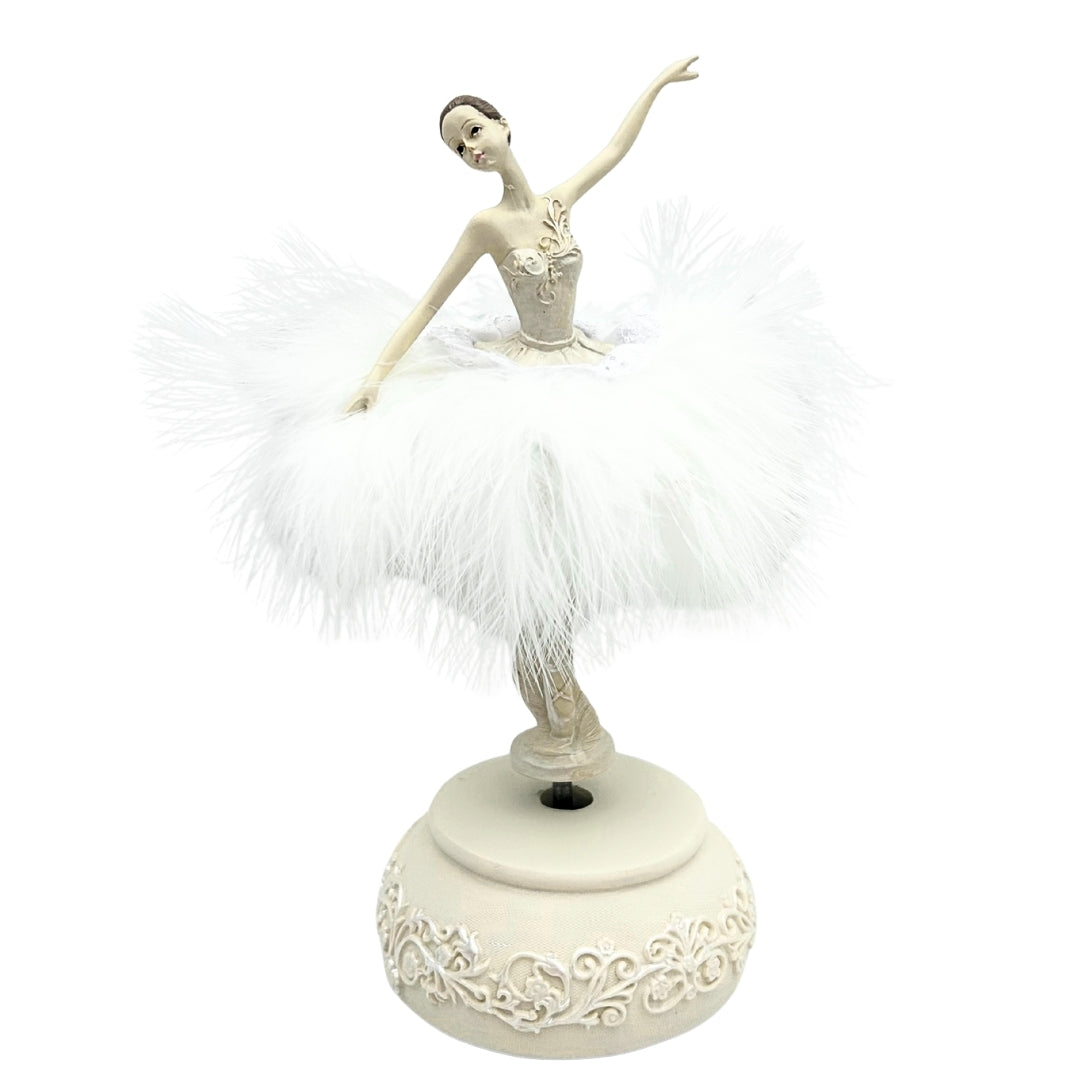 Cutie muzicală Balerina Regina Zăpezii mobilă 23,5 cm cu gravură