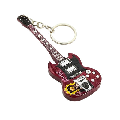 Breloc pentru chei în formă de chitară AC/DC