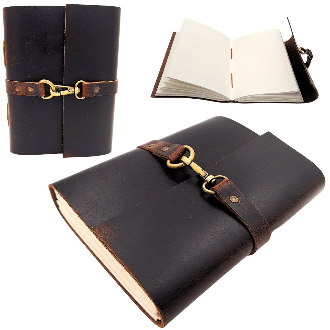 Caiet elegant din piele retro, 200 de pagini, vintage AH06, cu posibilitate de personalizare prin gravură