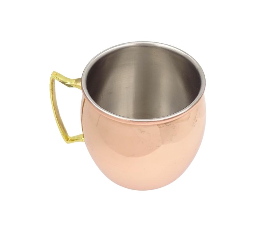 Cană cuprată din oțel inoxidabil 304, 500ml, cu posibilitate de personalizare prin gravură - ideală pentru cadou - înălțime 13,5 cm, culoare cupru, model MM7012