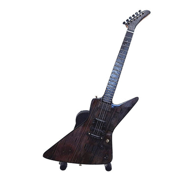 Mini chitară Metallica James Hetfield MGT-8860 cu gravură - Decorațiune din mahon 27,5 cm, cadou pentru fanii rock și colecționari