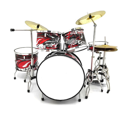 Mini baterie de colecție MDR-0312, cu posibilitate de personalizare prin gravură, din metal și plastic, înălțime 15cm, cadou ideal pentru un fan al muzicii