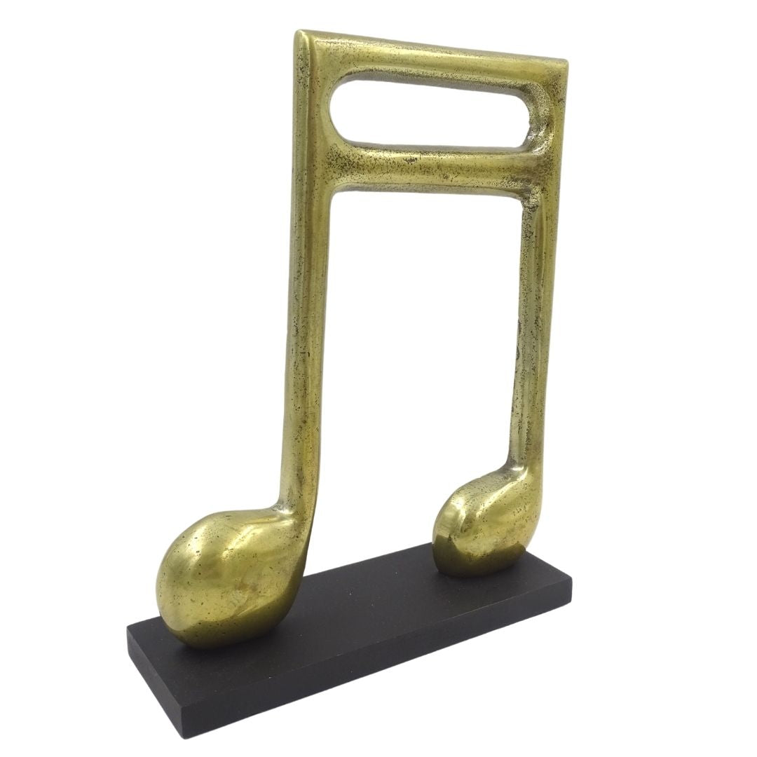 Statuetă notă șaisprezecime aurie, personalizabilă prin gravură