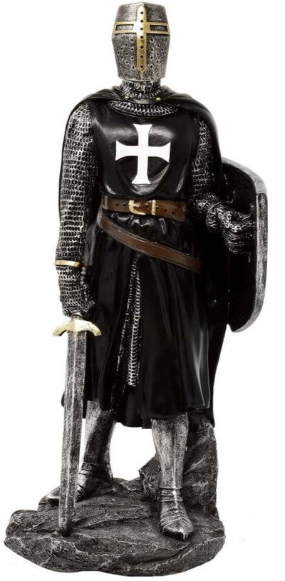 Rycerz Krzyżowiec z Poliresinu MC-23078 - Figurka 30cm z Możliwością Personalizacji Grawerem