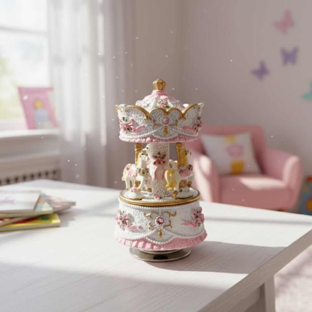 Carusel cutie muzicală pastel MP-333 cu gravură