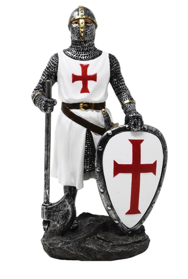 Figurină Cavaler Templier 18,5 cm din poliresină, cu posibilitate de personalizare prin gravură