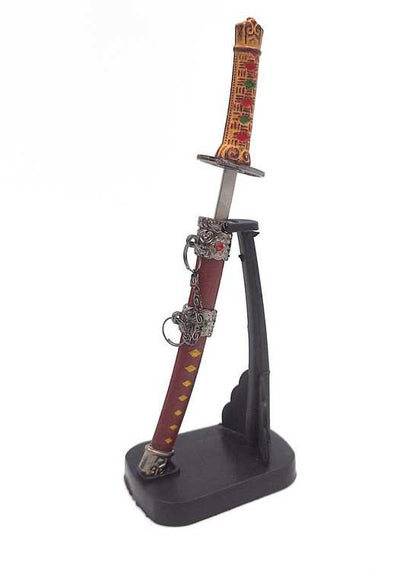 Katana - cuțit pentru hârtie SW-199, cu posibilitate de personalizare prin gravură, ideală pentru cadou, înălțime 18 cm, teacă decorativă inclusă
