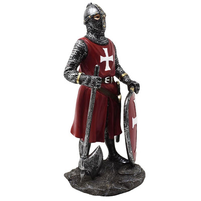 Figurka Rycerza Krzyżowca 18,5 cm z Polyresinu z możliwością personalizacji grawerem