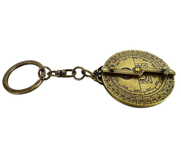 Breloc premium astrolab din alamă, cu posibilitate de personalizare prin gravură