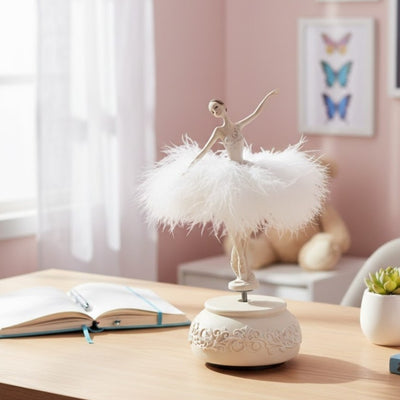 Cutie muzicală Balerina Regina Zăpezii mobilă 23,5 cm cu gravură