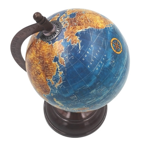 Glob decorativ Blue Ocean cu gravură personalizată