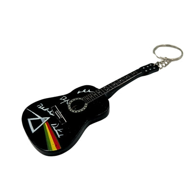 Breloc pentru chei în formă de chitară din lemn în stil Pink Floyd - Tribute - DSOM