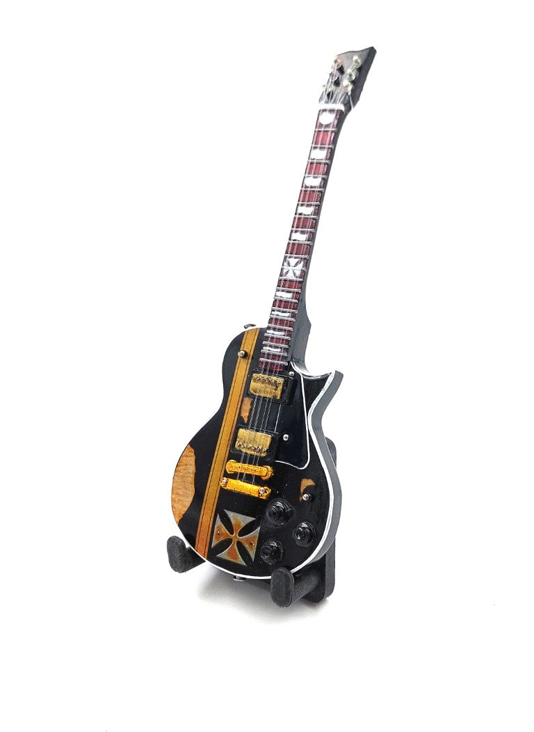 Mini chitară de colecție 15 cm în stil James Hetfield, cu posibilitate de personalizare prin gravură