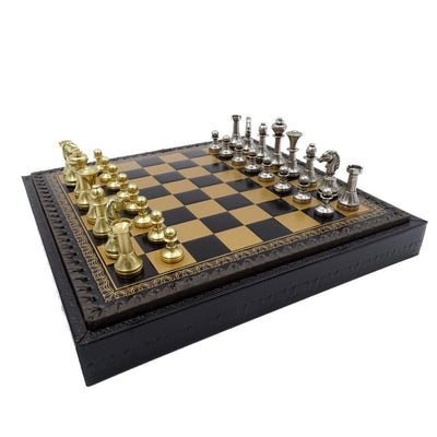 Șah exclusiv din alamă Italfama 28x28 cm cu personalizare prin gravură