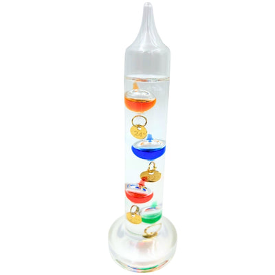 Termometru Galilei Galileo cu gravură personalizată – decorațiune interioară elegantă, de culoarea sticlei