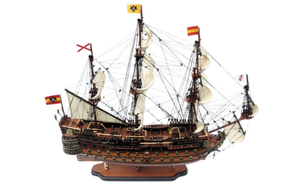 Model Żaglowca Statku San Felipe 80cm, możliwość personalizacji grawerem