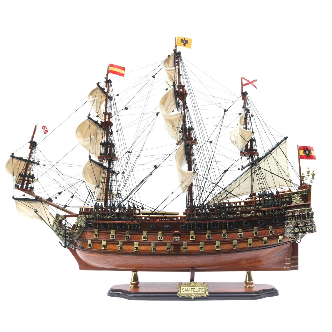 Model Żaglowca Statku San Felipe 80cm, możliwość personalizacji grawerem