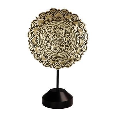 Figurină Mandala ovală, 35cm - decorațiune budistă aurie cu posibilitate de personalizare prin gravură