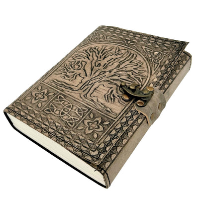 Jurnal din piele retro Arborele Vieții cu gravură