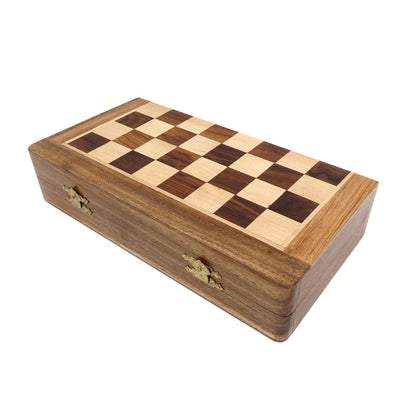 Szachy Drewniane Magnetyczne 30x30cm Składane G614 z Grawerem