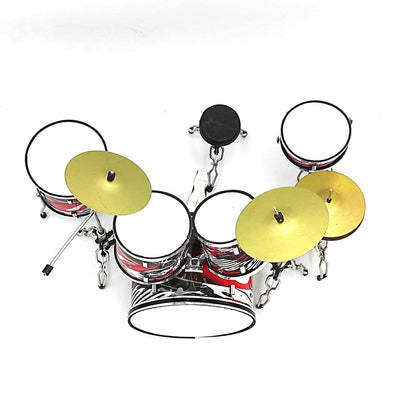 Mini baterie de colecție MDR-0312, cu posibilitate de personalizare prin gravură, din metal și plastic, înălțime 15cm, cadou ideal pentru un fan al muzicii