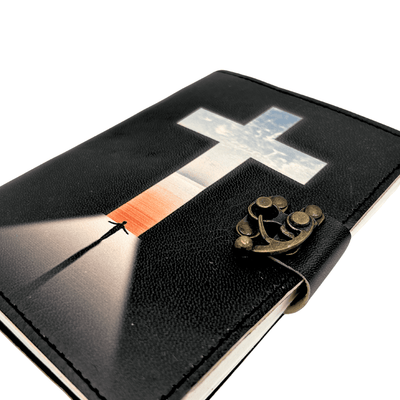 Notes Skórzany Krzyż Religijny Modlitewnik z Grawerem