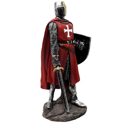 Figurină Cavaler Cruciat 30 cm din polirășină, cu posibilitate de personalizare prin gravură