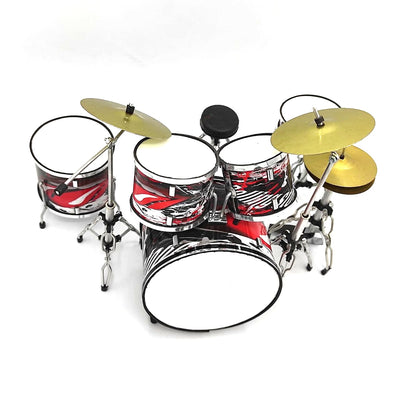 Mini baterie de colecție MDR-0312, cu posibilitate de personalizare prin gravură, din metal și plastic, înălțime 15cm, cadou ideal pentru un fan al muzicii