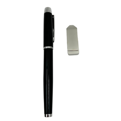 Set cadou elegant Premium – agendă A5 cu pix și pendrive 16GB în cutie – negru-auriu – EE9