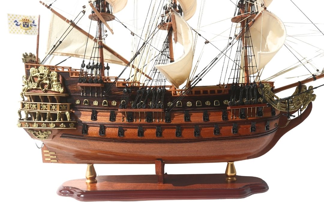 Model de lux al velierului Soleil Royal 65cm - SOL6, posibilitate de personalizare prin gravură