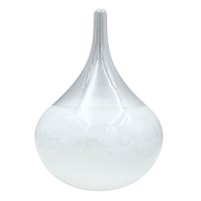 Barometru de furtună Fitzroy - Picătură Storm Glass cu posibilitate de personalizare prin gravură - cadou elegant în formă de picătură, înălțime 11 cm, recipient din sticlă cu cristale unice care reacționează la schimbările vremii