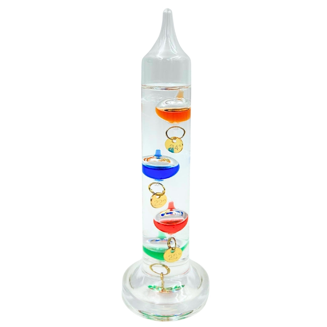 Termometru Galilei Galileo cu gravură personalizată – decorațiune interioară elegantă, de culoarea sticlei