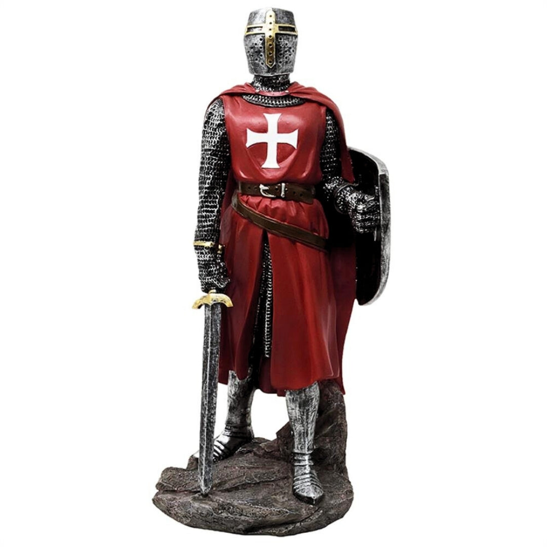Figurină Cavaler Cruciat 30 cm din polirășină, cu posibilitate de personalizare prin gravură